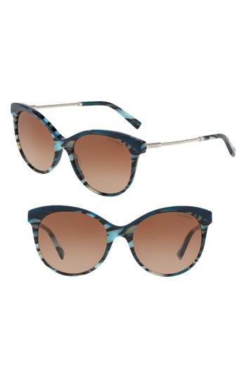 Women's Tiffany & Co. Diamond Point 55mm Gradient Cat Eye Sunglasses - Blue Gradient