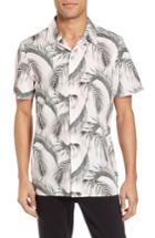 Men's Calibrate Trim Fit Short Sleeve Print Camp Shirt - Pink