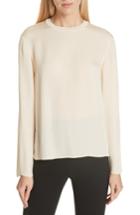 Women's Vince Tie Neck Silk Blouse - Beige