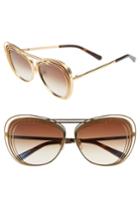 Women's Wildfox Hermitage 61mm Cat Eye Sunglasses - Gold/ Brown Gradient