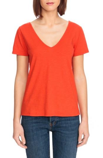 Women's Sezane Lydie Crossback Tee - Red