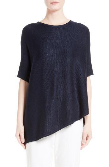 Women's St. John Sport Collection Mini Chevron Stripe Sweater - Blue