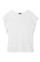 Women's Vince Camuto Ruffle Sleeve Top - White