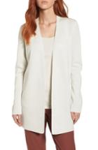 Women's Eileen Fisher Open Front Long Cardigan, Size - White