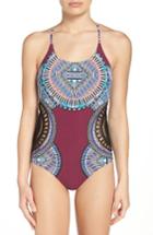 Women's Red Carter Crochet One-piece Swimsuit