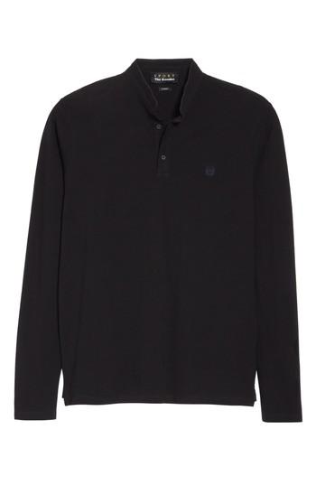 Men's The Kooples Shiny Pique Polo - Black