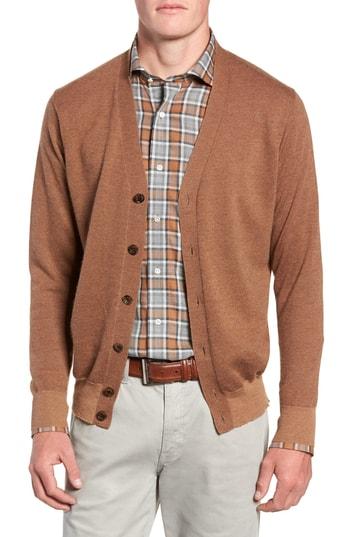 Men's Peter Millar Collection English Manor Cardigan - Brown