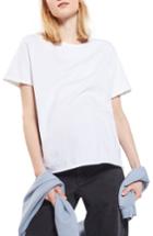 Women's Topshop Nibbled Maternity Tee Us (fits Like 0-2) - White