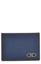 Men's Salvatore Ferragamo Revival Leather Card Case - Black