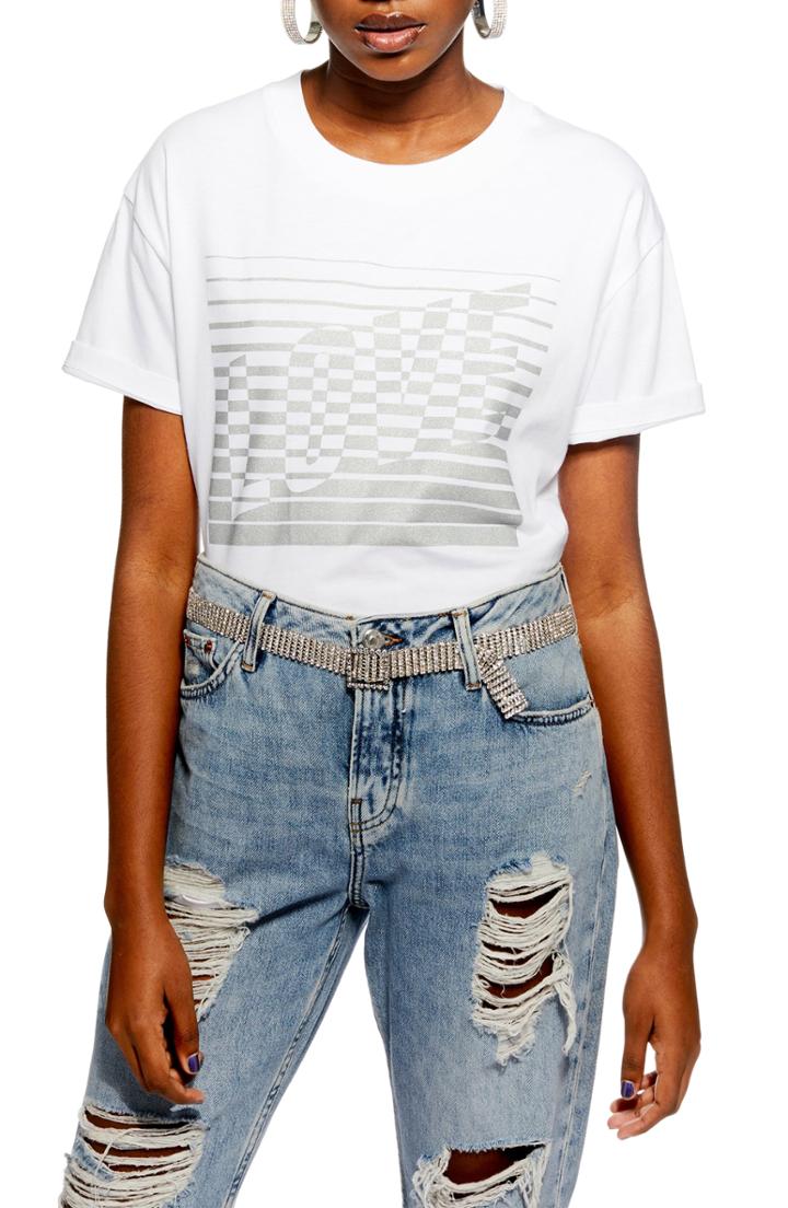 Women's Topshop Love Reflective Tee