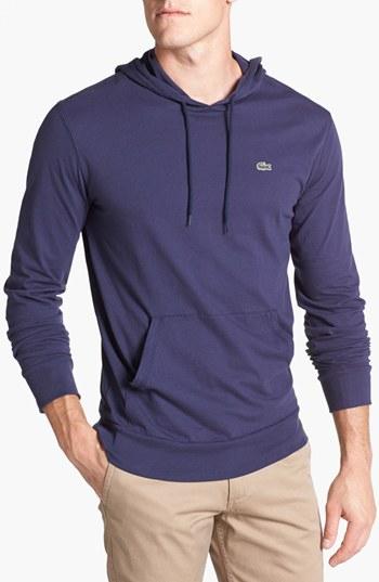 Men's Lacoste Jersey Hoodie (m) - Blue