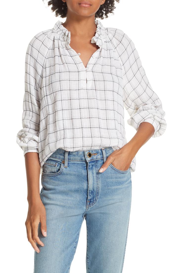 Women's La Vie Rebecca Taylor Metallic Plaid Blouse