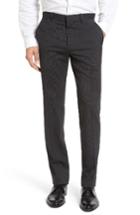 Men's Theory Marlo Flat Front Stripe Stretch Wool Trousers