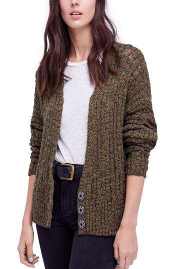 Women's Free People Fun Times Cardigan - Green