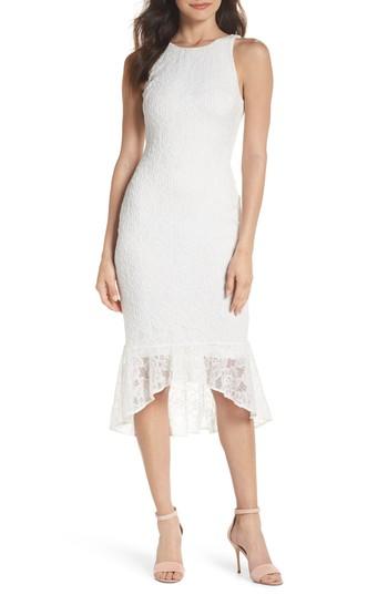 Women's Ali & Jay Sparkling Rose Stretch Lace Midi Dress - White
