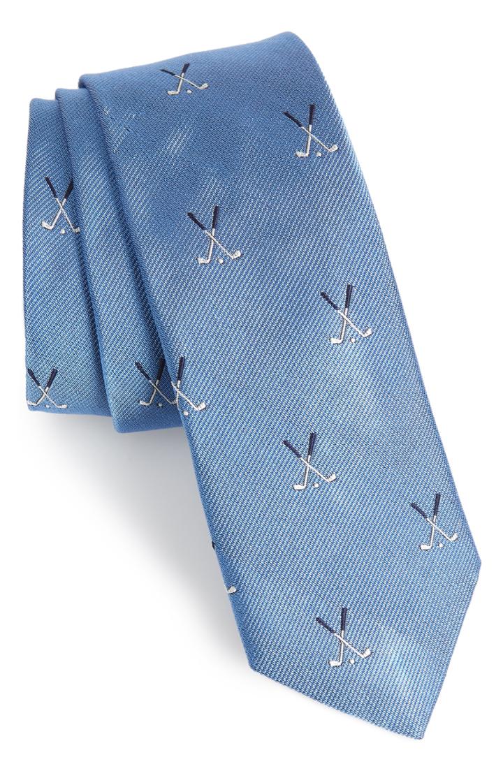 Men's Paul Smith Golf Skinny Silk Tie, Size - Blue