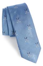 Men's Paul Smith Golf Skinny Silk Tie, Size - Blue