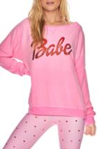 Women's Beach Riot Babe Sweatshirt - Pink