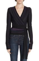 Women's Dvf Laren Wrap Sweater - Black