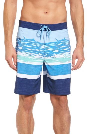 Men's Vineyard Vines At Sea Scenic Board Shorts - Blue