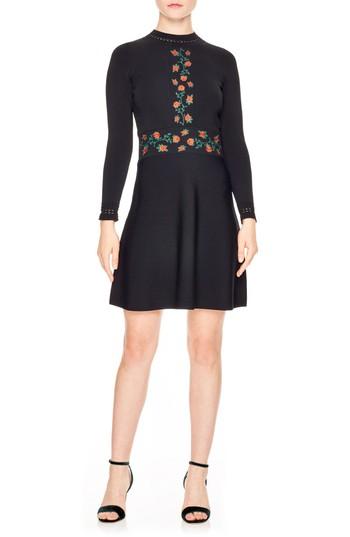 Women's Sandro Giorgia Knit Fit & Flare Dress