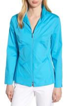 Women's Ming Wang Zip Front Shirt - Blue