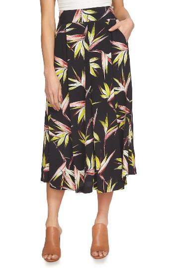 Women's 1.state High Waist Midi Skirt - Black