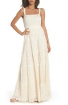 Women's Eliza J Tiered Lace Maxi Dress - Ivory