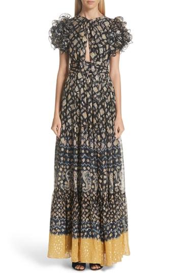 Women's Ulla Johnson Umbra Silk Blend Maxi Dress - Black