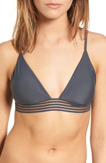 Women's Rip Curl Illusion Fixed Triangle Bikini Top - Grey
