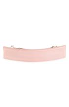France Luxe Grooved Rectangle Barrette, Size - Pink