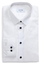 Men's Eton Super Slim Fit Signature Twill Dress Shirt - White