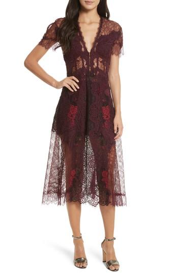 Women's Jonathan Simkhai Grommet Detail Lace Dress - Red