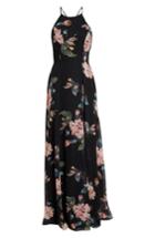 Women's Jenny Yoo Collection Kayla Ohana Print Gown - Black