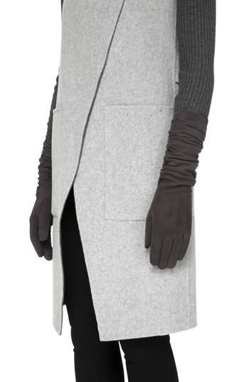 Women's Soia & Kyo Long Suede Gloves - Grey
