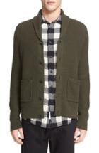 Men's Rag & Bone Standard Issue 'avery' Shawl Collar Cardigan - Green
