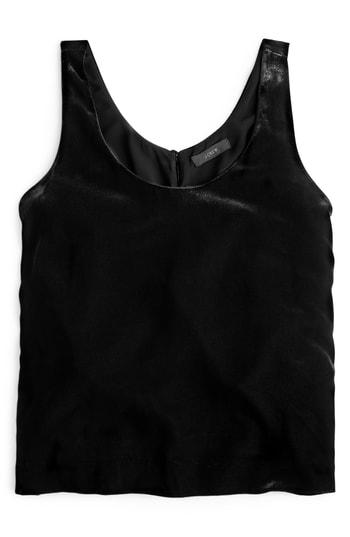 Women's J.crew Velvet Tank - Black