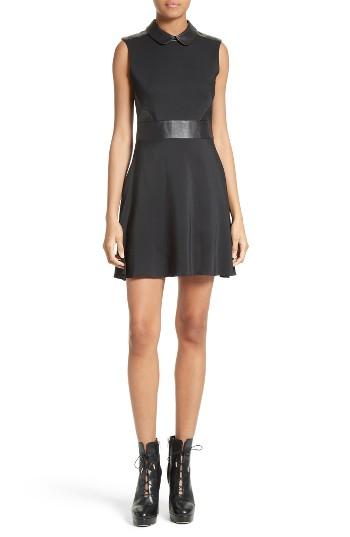 Women's The Kooples Leather Trim Dress