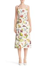 Women's Adam Lippes Floral Print Crepe Dress