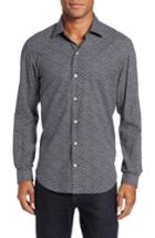 Men's Culturata Butterfly Print Sport Shirt, Size - Blue