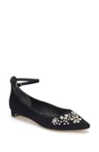 Women's Etienne Aigner Jezebel Ankle Strap Embellished Pump .5 M - Black