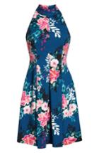 Women's Vince Camuto Textured Floral Scuba Crepe Fit And Flare Dress