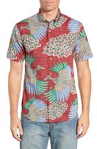 Men's Reyn Spooner Osaka Dream Fit Sport Shirt, Size Small - Red