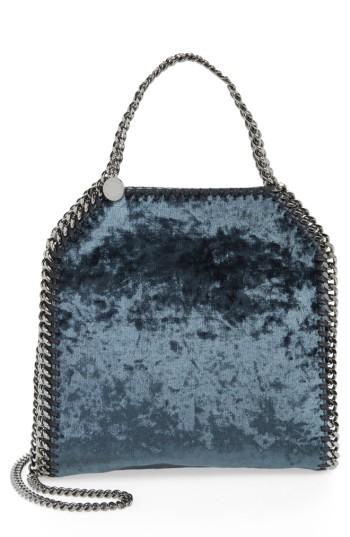 Stella Mccartney Mini Falabella Crushed Velvet Bag -
