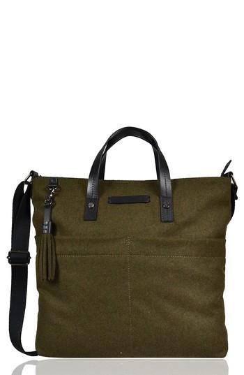 Sherpani Faith Boiled Wool Crossbody Tote - Brown