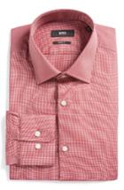 Men's Boss Sharp Fit Solid Dress Shirt .5 R - Red