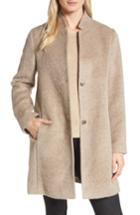 Women's Eileen Fisher Alpaca Blend Coat, Size - Beige