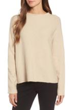 Women's Eileen Fisher Funnel Neck Top, Size - Beige