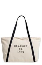 Milly Resting Beach Face Canvas Tote -