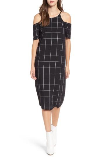 Women's Wayf Farley Cold Shoulder Shift Dress - Black
